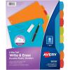 imageAvery Big Tab Write ampamp Erase Durable Plastic Dividers 8Tab Set Multicolor Brights 3 Sets 212108 tab