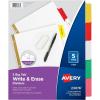 imageAvery Big Tab Write ampamp Erase Paper Dividers with Gold Reinforcement 8Tab Set White 6 Sets 21213Multicolor