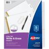 imageAvery Big Tab Write ampamp Erase Paper Dividers with Gold Reinforcement 8Tab Set White 6 Sets 21213White