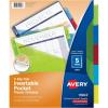 imageAvery Dividers for 3 Ring Binders 5 Tab Plastic Binder Dividers Pockets Insertable Big Tabs Multicolor Extend Beyond Sheet Protectors 1 Set 11902Dividers