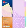 imageAvery Dividers for 3 Ring Binders 5 Tab Plastic Binder Dividers Pockets Insertable Big Tabs Pastel Classic Designs Extend Beyond Sheet Protectors 3 Sets 112555 tab