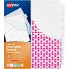 imageAvery Dividers for 3 Ring Binders 8 Tab Plastic Binder Dividers Pockets Insertable Big Tabs Vibrant Geometric Patterns Extend Beyond Sheet Protectors 1 Set 077098 Count Pack of 1