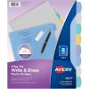 imageAvery Durable WriteOn Plastic Dividers with Erasable Tabs11quot x 8 12quot Multicolor 8 Tabs1 Set