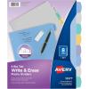 imageAvery Durable WriteOn Plastic Dividers with Erasable Tabs11quot x 8 12quot Multicolor 8 Tabs24 Sets