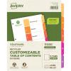 imageAvery EcoFriendly Recycled Dividers for 3 Ring Binders 12 Tabs per Set Customizable Table of Contents Multicolor Tabs Great for Organizing Reports Projects and More 3 Sets of 110833 Sets