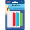 imageAvery Filing Ultra Tabs 3quot x 15quot 2Side Writable RedBlueGreen 24 Repositionable File Tabs 74775Assorted