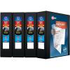 imageAvery HeavyDuty View 3 Ring Binder 2quot One Touch Slant Rings Holds 85quot x 11quot Paper 4 Black Binders 79872