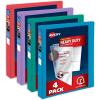 imageAvery HeavyDuty View 3 Ring Binders 15 Inch One Touch Slant Rings 375Sheet Capacity Assorted Pastel Colors 4Pack 79634  for School Office Teachers Classrooms ampamp Home OrganizationAssorted Brights