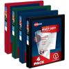 imageAvery HeavyDuty View 3 Ring Binders 15 Inch One Touch Slant Rings 375Sheet Capacity Assorted Pastel Colors 4Pack 79634  for School Office Teachers Classrooms ampamp Home OrganizationAssorted Darks