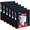 imageAvery HeavyDuty View 3 Ring Binders 15 Inch One Touch Slant Rings 375Sheet Capacity DuraHinge 21 Inch Wide Spine Customizable Clear Cover and Spine Black Binders 79097 Pack of 6