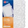 imageAvery Insertable Style Edge Plastic Dividers for 3 Ring Binders 8Tab Set Assorted White Frosted Designs 1 Set 112911 pack