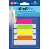 imageAvery Margin Ultra Tabs 24 Repositionable Sticky Tabs 25quot x 1quot 2Side Writable Page Markers in Assorted Pastel Colors 1 Pack 74769Assorted Neon