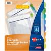 imageAvery Plastic 8Tab Binder Dividers with Pockets Style Edge Insertable Multicolor Tabs 1 Set 11293