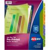 imageAvery PrePrinted JanDec Plastic Dividers for 3 Ring Binders 12Tab Set Multicolor 1 Set 11331Binder Divider
