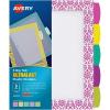 imageAvery Ultralast Big Tab Plastic Dividers 5 Tabs 1 Set Assorted Designs 24902Assorted