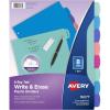 imageAvery Write ampamp Erase Dividers for 3 Ring Binders 8 Tabs per Set Multicolor Big Tabs Pastels Binder Dividers Great for Organizing Reports Projects and More 162718 tab