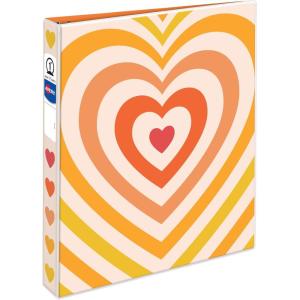 imageAvery 3 Ring Binder 1 Inch Round Rings Retro Collection Radiant Heart 26804