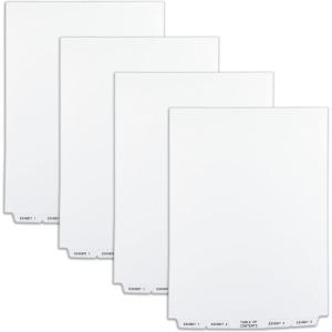 imageAvery AveryStyle Bottom Tab Dividers 26Tab Legal Exhibit 125 85 x11 Inches White 26 per Set 113784 Packs