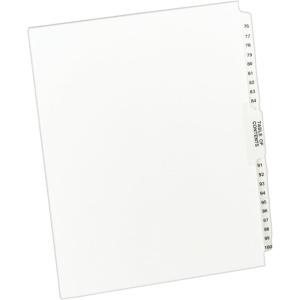 imageAvery AveryStyle Legal Side Tab Dividers 26Tab 76100 Letter Size White 25 per Set 11397One Size