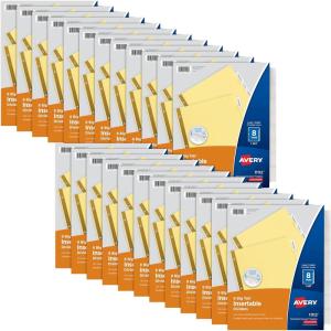 imageAvery Big Tab Insertable Dividers for 3 Ring Binders 8Tab Set Buff Paper Clear Tabs Binder Divider Value Pack of 11112 24 Sets Total 111151 pack