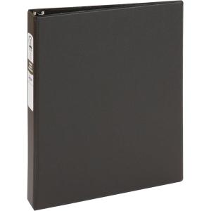 imageAvery Economy 3 Ring Binders 1quot Round Rings 4 Black Binders 033011
