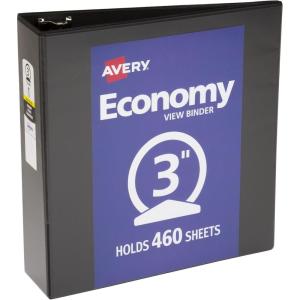 imageAvery Economy View 3 Ring Binder 3quot Round Rings 1 Black Binder 058913 Inch