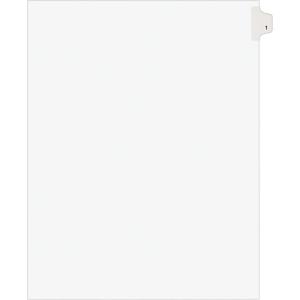 imageAvery Individual Legal Exhibit Dividers Avery Style 1 Side Tab 85 x 11 inches Pack of 25 11911One Size