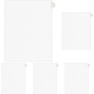 imageAvery Individual Legal Exhibit Dividers Avery Style 1 Side Tab 85 x 11 inches Pack of 25 11911One Size Pack of 5