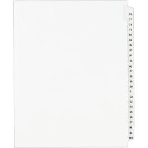 imageAvery Legal Dividers Standard Collated Sets Letter Size Side Tabs 76100 Tab Set 01333