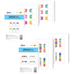 imageAvery Margin Ultra Tabs 25quot x 1quot Pastel Sparkle Shimmer Designs 16 Repositionable Page Tabs 74150WatercolorWatercolor Sketch