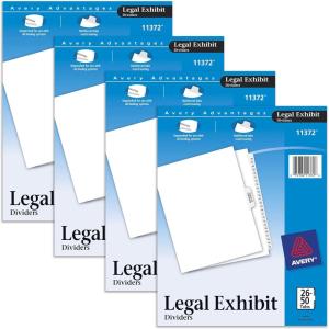 imageAvery Premium Collated Legal Exhibit Divider Set Avery Style 2650 and Table of Contents Side Tab 85 x 11 Inches 1 Set 113724 Packs