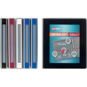 imageAvery Ultralast 3 Ring Binders 1 Inch Slant Rings Assorted 2 Black 2 Blue 1 Red 1 White 6 Binders 79728Assorted