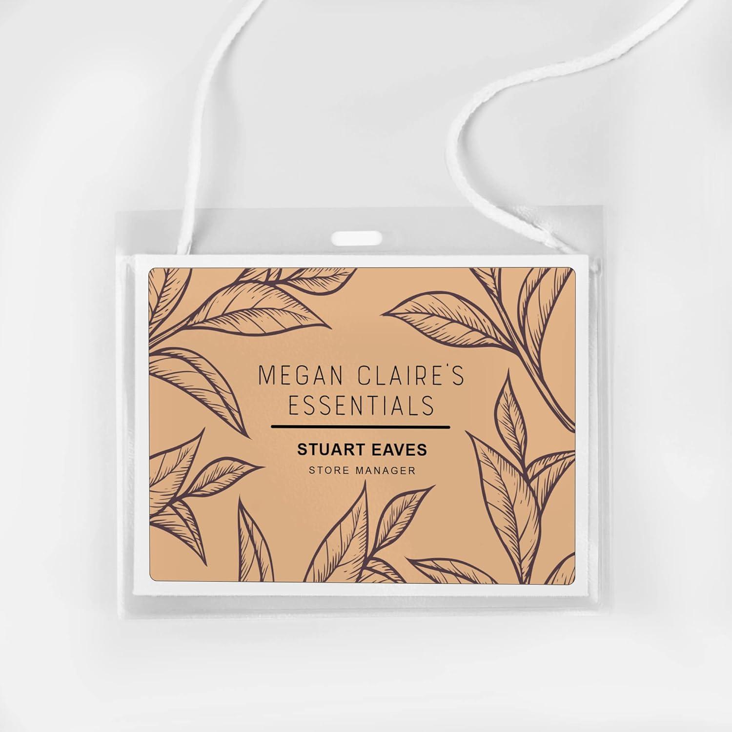 imageAvery Customizable Name Badges Includes Cords 3quot x 4quot LaserInkjet Printable Inserts 100 Name Tag Holders per Pack 500 Total 5 Packs of 74459200