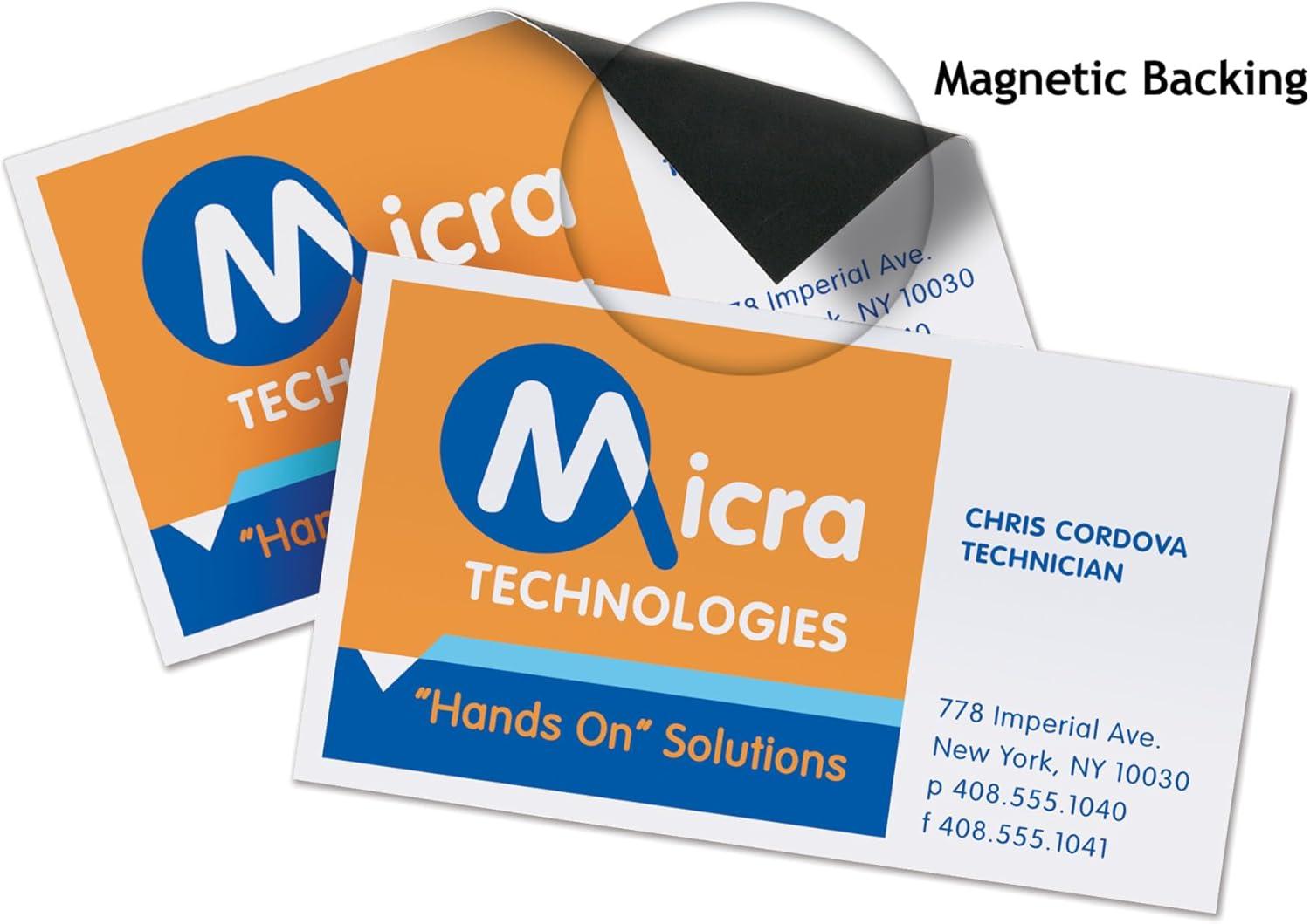 imageAvery Magnetic Printable Business Cards 2quot x 35quot Matte White 30 Blank Cards for Inkjet Printers 083742 x 312 Inches Pack of 5