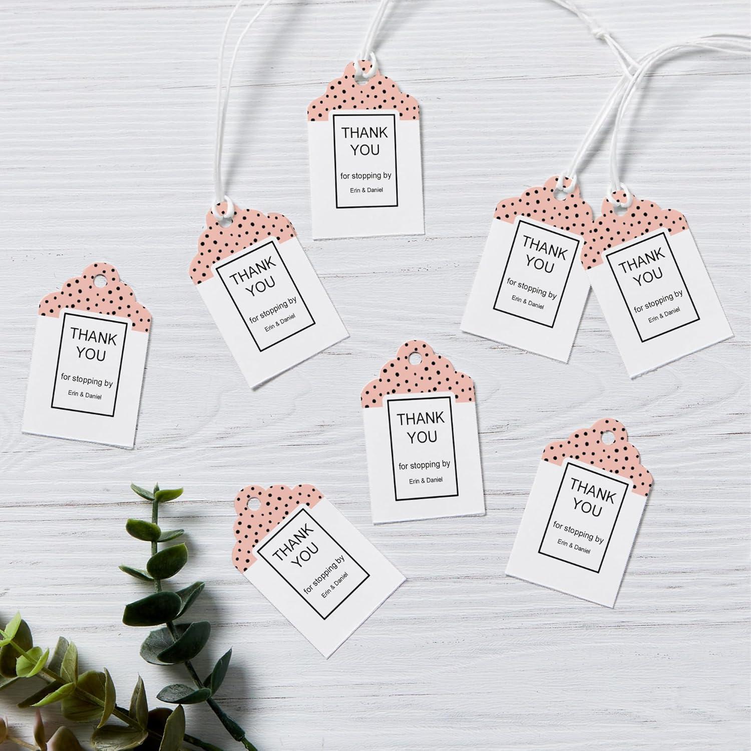 imageAvery Tags with Metallic Gold Borders and Strings 2quot x 35quot 40 Total LaserInkjet Printable Tags 3326White