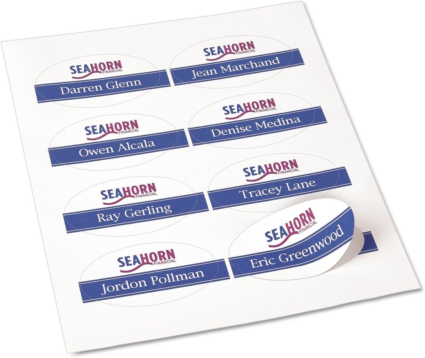 imageAvery White Adhesive Oval Name Badges 2 x 314 Pack of 160 5326