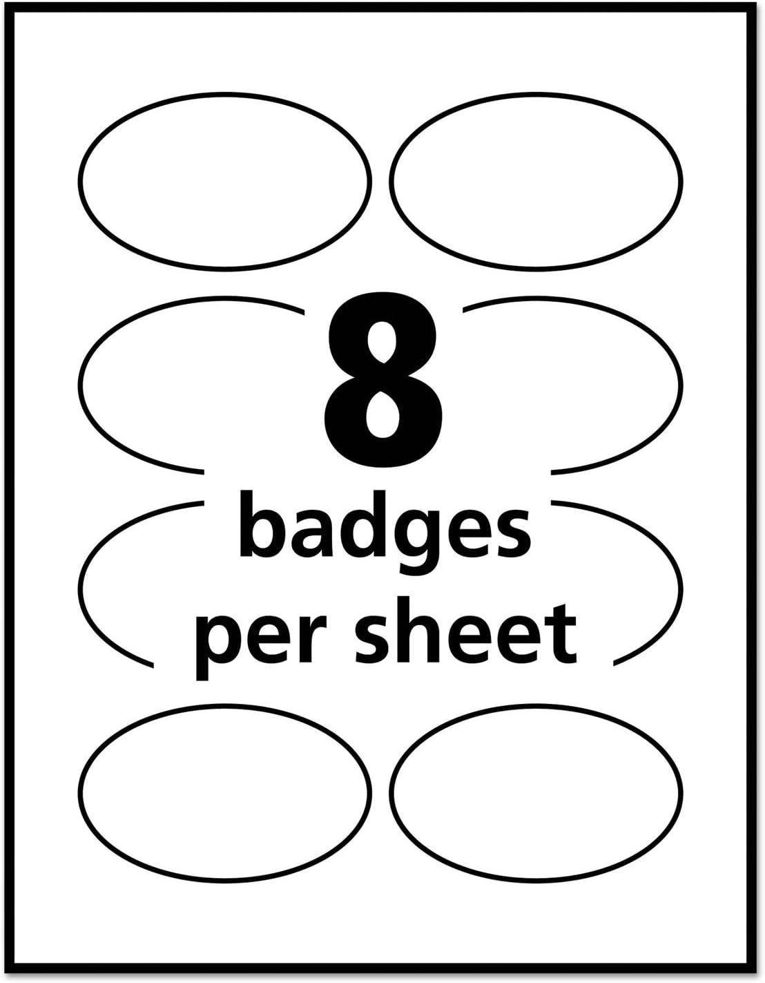 imageAvery White Adhesive Oval Name Badges 2 x 314 Pack of 160 5326