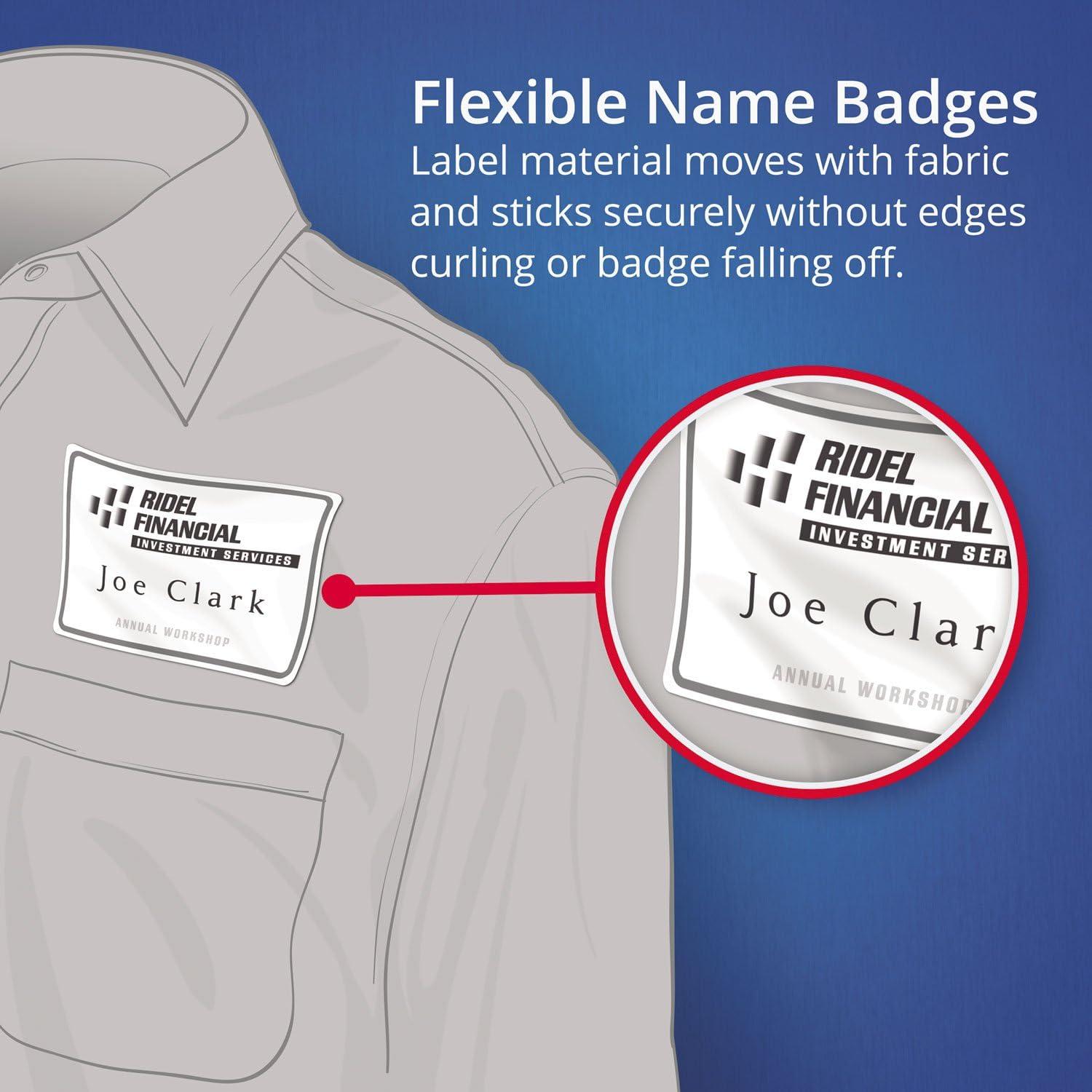 imageAvery White Adhesive Oval Name Badges 2 x 314 Pack of 160 5326