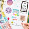 imageAvery  Amy Tangerine Designer Collection Planner Stickers 20 Sticker Sheets 744 Total Weekly Monthly and Daily Accessories for Journals and Calendars 6782Mom Variety Pack