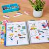 imageAvery  Amy Tangerine Designer Collection Planner Undated 12Month Planner with Stickers 825quot x 975quot Rainbow Paint Design 29880Watercolor Inkblot