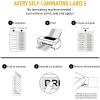 imageAvery 00756 Easy Align SelfLaminating ID Labels LaserInkjet 2 1516 x 3 516 White Pack of 1001132 x 312