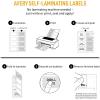 imageAvery 00756 Easy Align SelfLaminating ID Labels LaserInkjet 2 1516 x 3 516 White Pack of 1002516 x 3516