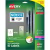 imageAvery 00756 Easy Align SelfLaminating ID Labels LaserInkjet 2 1516 x 3 516 White Pack of 1005 x 712
