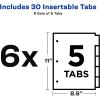 imageAvery Big Tab Insertable Dividers for 3 Ring Binders 5Tab Sets Buff Paper Clear Tabs 6 Binder Divider Sets 26177