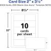 imageAvery Clean Edge Printable Business Cards with Sure Feed Technology 2quot x 35quot White 1000 Blank Cards for Laser Printers 5874Clean Edge