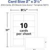 imageAvery Clean Edge Printable Business Cards with Sure Feed Technology 2quot x 35quot White 200 Blank Cards for Laser Printers 5871Clean Edge