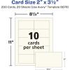 imageAvery Clean Edge Printable Business Cards with Sure Feed Technology 2quot x 35quot White Linen Textured 200 Blank Cards for Inkjet Printers 08873Ivory