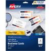 imageAvery Clean Edge Printable Business Cards with Sure Feed Technology 2quot x 35quot White Linen Textured 200 Blank Cards for Inkjet Printers 08873White