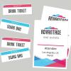 imageAvery Customizable Name Badges 6quot x 425quot LaserInkjet Printable Inserts Including Tickets 25 Vertical Name Tag Holders Includes Lanyards 8520100 Pack of 5