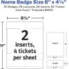 imageAvery Customizable Name Badges 6quot x 425quot LaserInkjet Printable Inserts Including Tickets 25 Vertical Name Tag Holders Includes Lanyards 852025